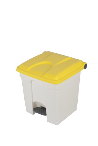 [899751] Contenedor 30l Tapa Amarillo Blanco Cocina