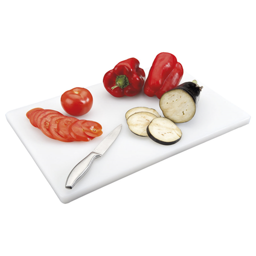 [450.08] TABLA PARA CORTAR 60,5x45,5x2 CM BLANCO HDPE (1 UNID.)