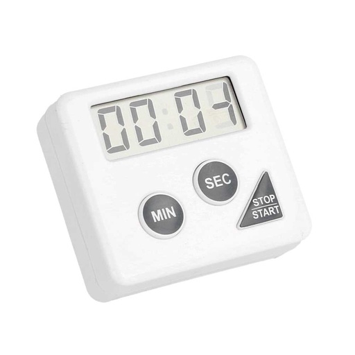 [452.60] Temporizador Eléctrico 60' 6X5,5X2 Cm Blanco Plástico (1 Unid.)