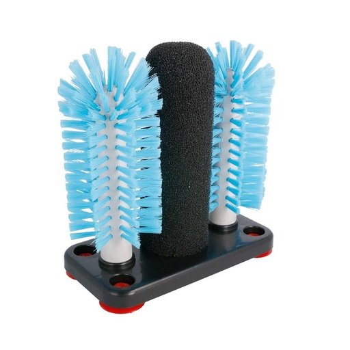 [215.29] Lavavasos 1 Esponja + 2 Cepillos 10X18,7X19,5 Cm Surtido Ldpe (1 Unid.)