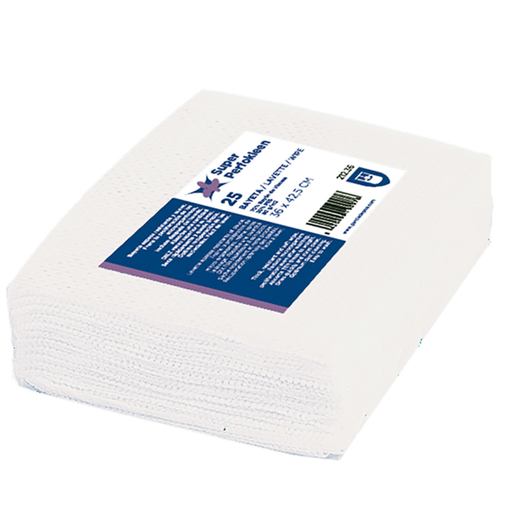 [212.39] 25 U. Bayetas "Super Perfokleen" 80 G/M2 36X42,5 Cm Blanco Viscosa (1 Unid.)