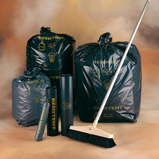 [156.71] 20 U. BOLSAS BASURA 110 L 70µ 70x110 CM NEGRO LDPE (5 UNID.)