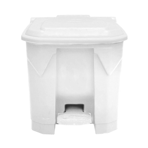 [254.07] CONTENEDOR CON TAPA 30 L 43x40x43 CM BLANCO PP (1 UNID.)
