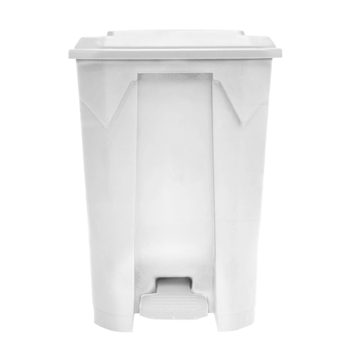 [254.14] CONTENEDOR CON TAPA 80 L 49x43x71 CM BLANCO PP (1 UNID.)