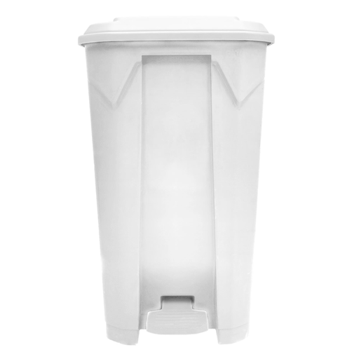 [254.15] CONTENEDOR CON TAPA 100 L 49x47x84 CM BLANCO PP (1 UNID.)
