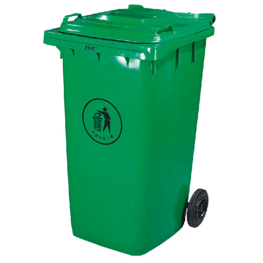 [115.67] Contenedor Con Tapa, 2 Ruedas 240 L 74X60X101 Cm Verde Hdpe (1 Unid.)