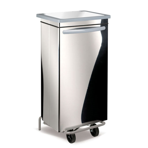 [157.50] Contenedor Móvil Con Pedal 100 L 47x42x97 Cm Plateado Inox (1 Unid.)