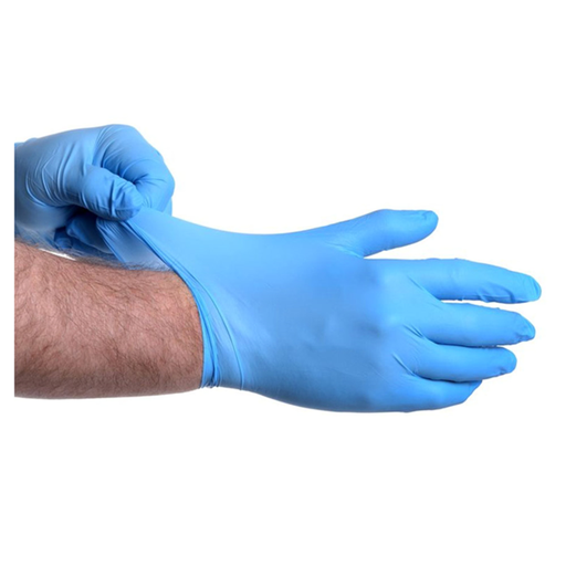 [152.14] GUANTES SIZE: L AZUL NITRILO (100 UNID.)