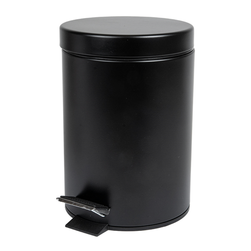 [268.44] CUBO PEDAL CON RECEPTÁCULO INTERIOR 3 L Ø 17x24,5 CM NEGRO ACERO (1 UNID.)