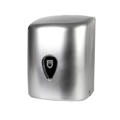 [165.14] Dispensador Para Secamanos 'Maxi Barril' 24X24X32,5 Cm Plateado Abs (1 Unid.)