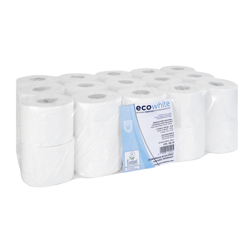[162.16] HIGIÉNICOS SEMI-INDUSTRIAL ECOLABEL 2 CAPAS - 73 M 17 G/M2 Ø12,5x9,5 CM BLANCO TISSUE (30 UNID.)