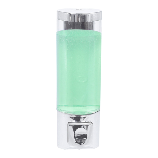 [165.41] DISPENSADOR DE JABÓN 400 ML 6,5x6,3x20,3 CM PLATEADO ABS (1 UNID.)