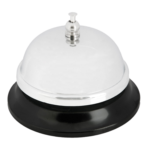 [116.38] TIMBRE RECEPCIÓN Ø 8,6x5,7 CM CROMADO ACERO (1 UNID.)