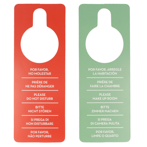 [198.59] CARTELES "NO MOLESTAR" 350 G/M2 8x28 CM ROJO CARTÓN (100 UNID.)