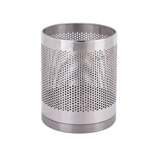 [128.30] PAPELERA HABITACIONES 10 L Ø 22x29,5 CM PLATEADO INOX (1 UNID.)