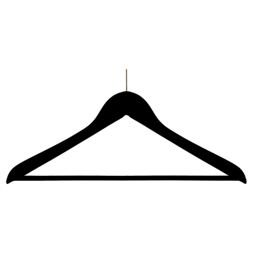 [199.33] Perchas Antirrobo 44,5X1,2X20,5 Cm Negro Madera (48 Unid.)