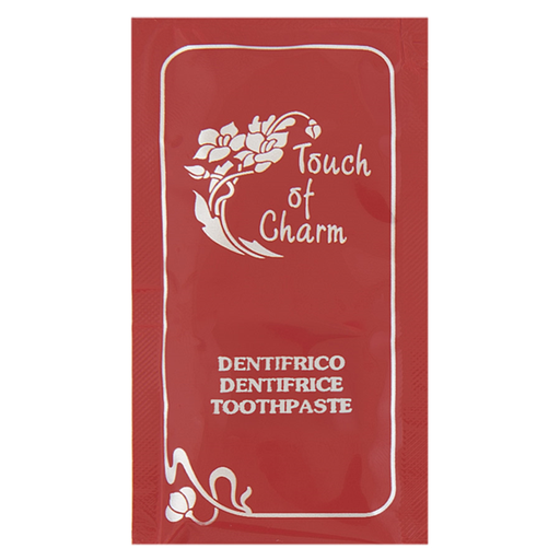 [217.05] Sobrecitos Dentífrico 'Touch Of Charm' 3 Ml 8X4,5 Cm Burdeos (500 Unid.)