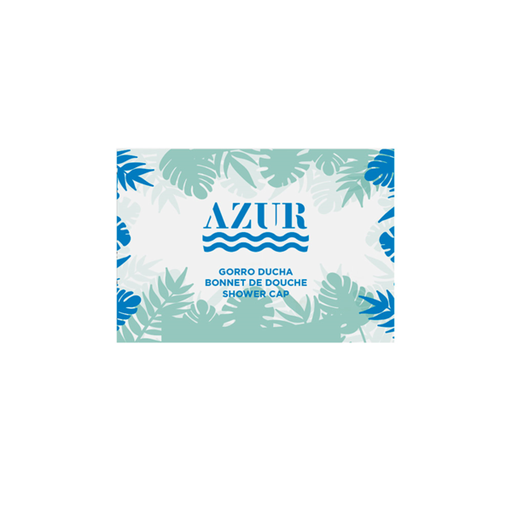 [261.66] GORROS DUCHA ENFUNDADOS BLANCO 'AZUR' 6X10,5 CM BLANCO PE (250 UNID.)