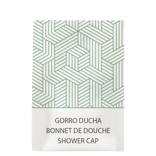 [261.77] GORROS DUCHA ENFUNDADOS BLANCO 'THERAPY' 6X10,5 CM BLANCO PE (250 UNID.)