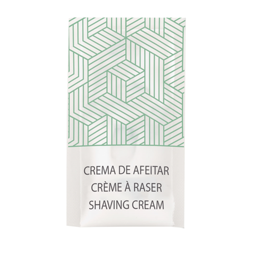 [261.75] SOBRECITOS CREMA DE AFEITAR 'THERAPY' 5 ML 8x4,5 CM BLANCO CELULOSA (2000 UNID.)