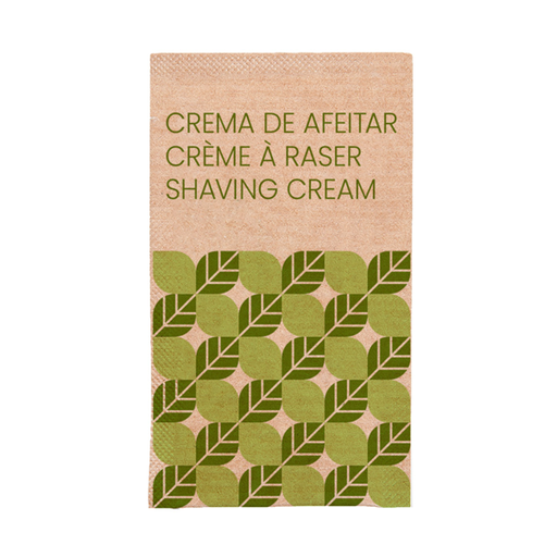 [261.62] SOBRECITOS CREMA DE AFEITAR 'NATURAL' 5 ML 8x4,5 CM NATURAL KRAFT (2000 UNID.)