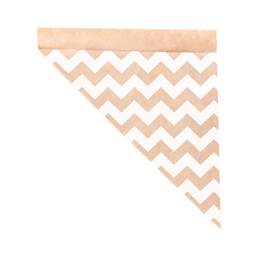 [803.48] PAPELINAS PUNTA 'ZIG-ZAG' 250 G 70 G/M2 29,5x21 CM MARRÓN PERG. ANTIGRASAS (2000 UNID.)