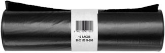[SW520200] Bolsa de Basura Industrial 90cmx110cm galga 200 Negra - Caja : 18 Rollos