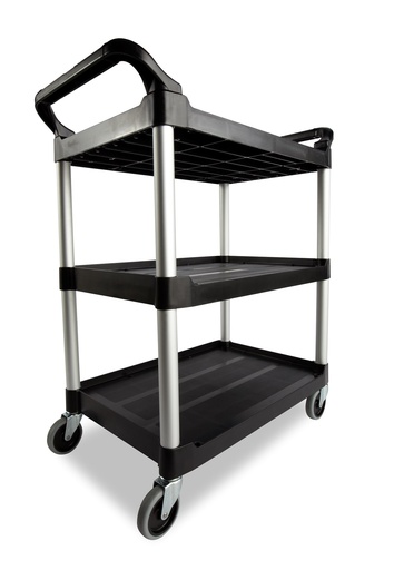 [FG342488BLA] Carro de servicio con ruedas giratorias, negro