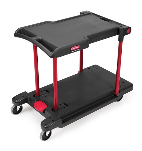 [FG430000BLA] Carro utilitario convertible y carro de plataforma, negro
