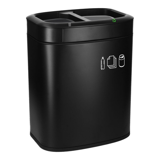[8991265] Papelera Ovalada Con Dos Compartimentos