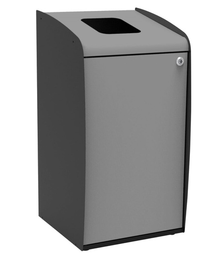 [8992299-GRY] Cubo De Clasif. Selectiva Apertura Frontal Gris