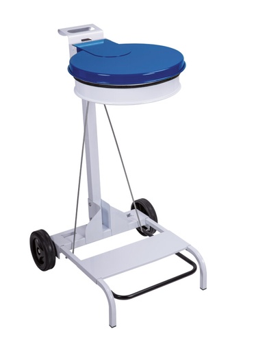 [8992295-BLU] Portabolsas Redondo Movil Con Pedal Azul