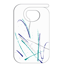 [183.12] Baberos para adulto 50 + 25 pe g / m2 36x60 cm blanco airlaid (100 unid.)