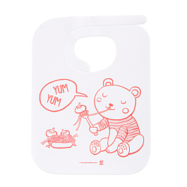 [231.32] Baberos para niño 50 + 25 pe g / m2 23x31 cm blanco airlaid (100 unid.)