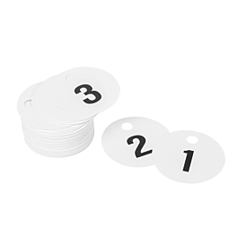 [179.04] Lotes guardarropa duplicados 1-100 ø 5 cm blanco pvc (1 unid.)