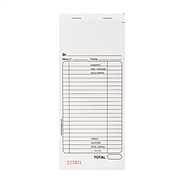 [177.25] Blocs facturas eurocalco español 10x21 cm blanco papel (140 unid.)