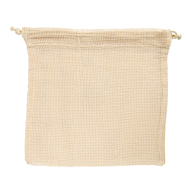 [258.60] Bolsas de malla reutilizables 26x26 cm beige algodón (25 unid.)