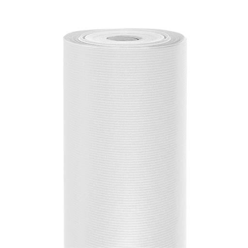 [803.59] Papel regalo 100 m 60 g / m2 70 cm blanco kraft verjurado (1 unid.)