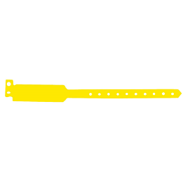 [110.08] Brazaletes no transferibles 25 cm amarillo pvc (100 unid.)