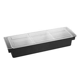 [133.59] Dispensador de condimentos 3 compart. 49,5x15,7x9 cm negro ps (1 unid.)