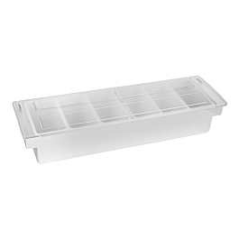 [133.60] Dispensador de condimentos 6 compart. 49,5x15,7x9 cm cromado ps (1 unid.)
