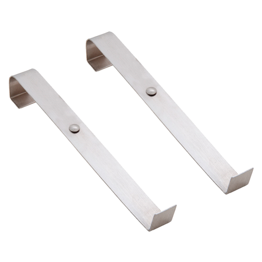 [123.95] 2 u. soportes doblados para estante 21,5 cm plateado hierro (1 unid.)