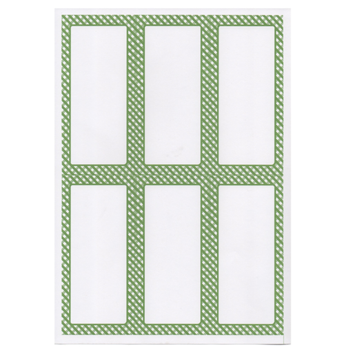 [209.66] 100 hojas din a4 6 etiquetas rectangulares 6,2x13,5 cm blanco papel