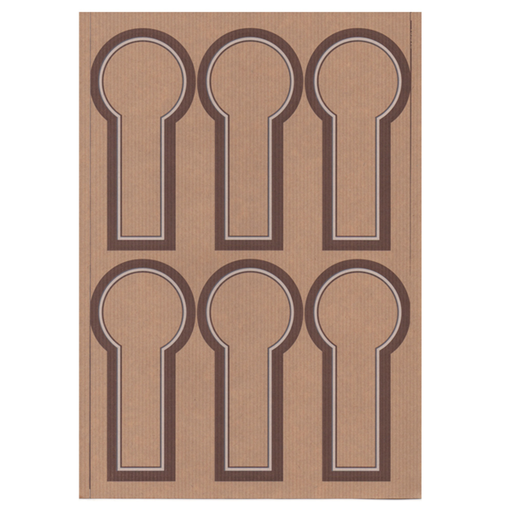 [209.75] 100 hojas din a4 6 etiquetas alargadas ø 6x12,5 cm kraft