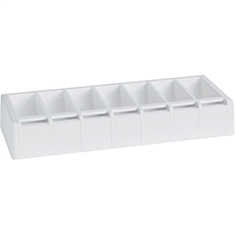 [394.01] Dispensador para etiquetas 5x2,5 cm 49,5x19,5x7,5 cm blanco abs (1 unid.)