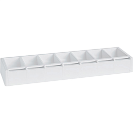 [394.02] Dispensador para etiquetas 7,5x5 cm 68,75x20x7,6 cm blanco abs (1 unid.)