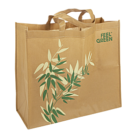 [225.34] Bolsas reutilizables 'feel green' 80 g / m2 45+20x40 cm natural spunbond (50 unid.)
