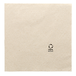 [254.54] Servilletas ecolabel 2 capas 'paper pack' 18 g / m2 39x39 cm natural tissue reciclado (1600 unid.)