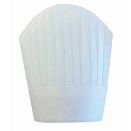 [155.15] Gorros chef copa redondeada 26 cm blanco airlaid (10 unid.)