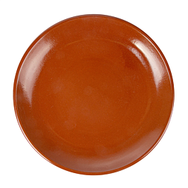 [164.58] Platos de loza ø 26,2x3 cm marrón rojizo cerámica (12 unid.)